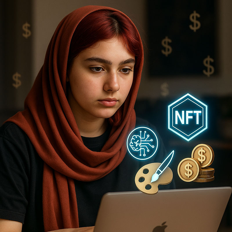 نسل Z، هوش مصنوعی، ان اف تی، کسب و کار هنری